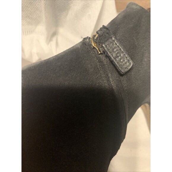 Gucci Authentic Solid Black Suede Leather High Heel Boots Booties 6 - Picture 9 of 9